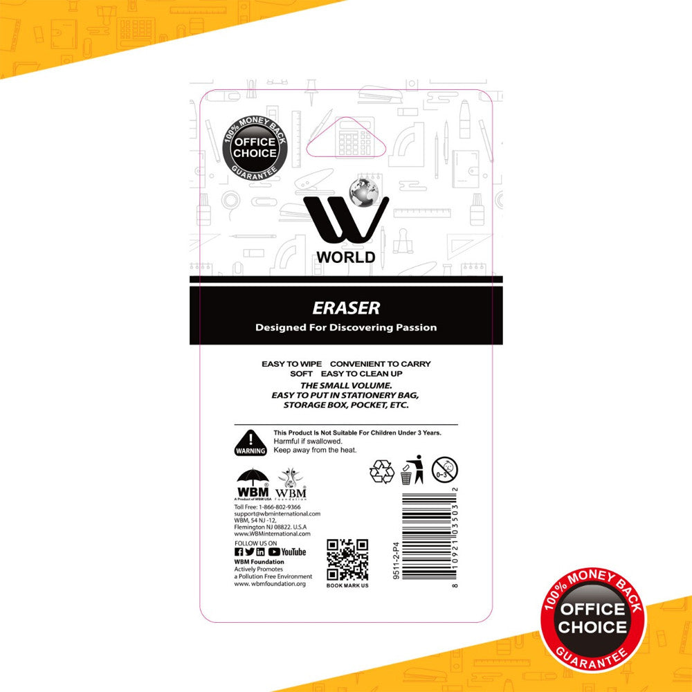 Erasers - 4 Pcs | WBM World