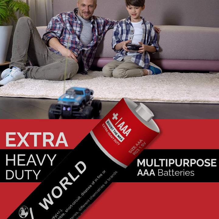 Extra Heavy Duty Battery Cells AAA | 4 Pcs | WBM World