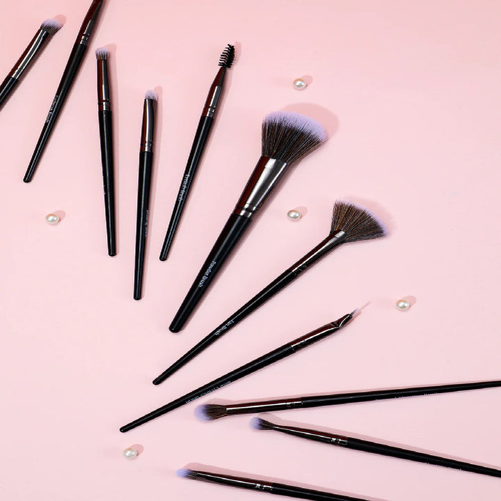 Makeup Brush Set  Premium Classic (12 pcs)(Black) | WBM MART