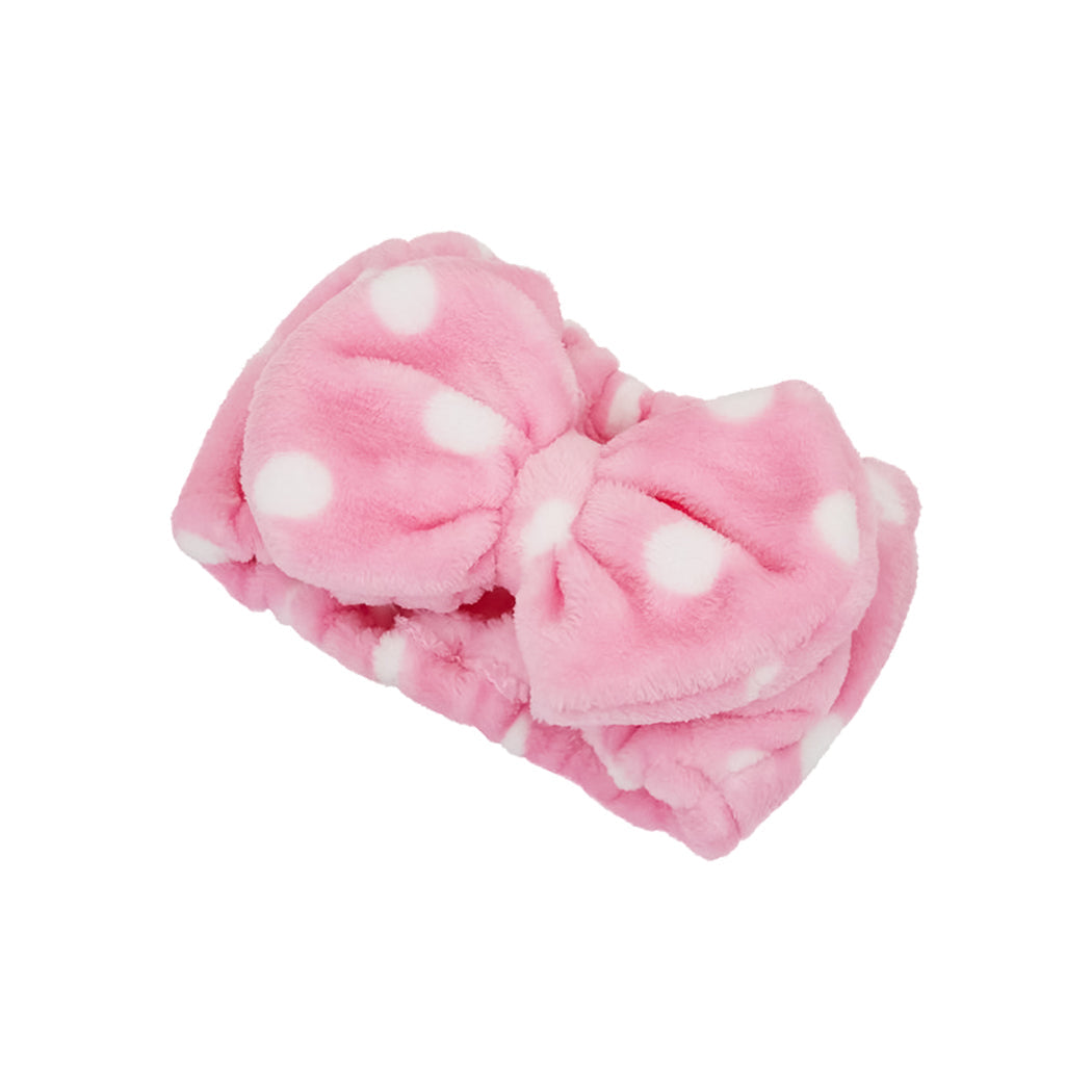 Polka Dot Flannel Bowknot Headband | WBM MART