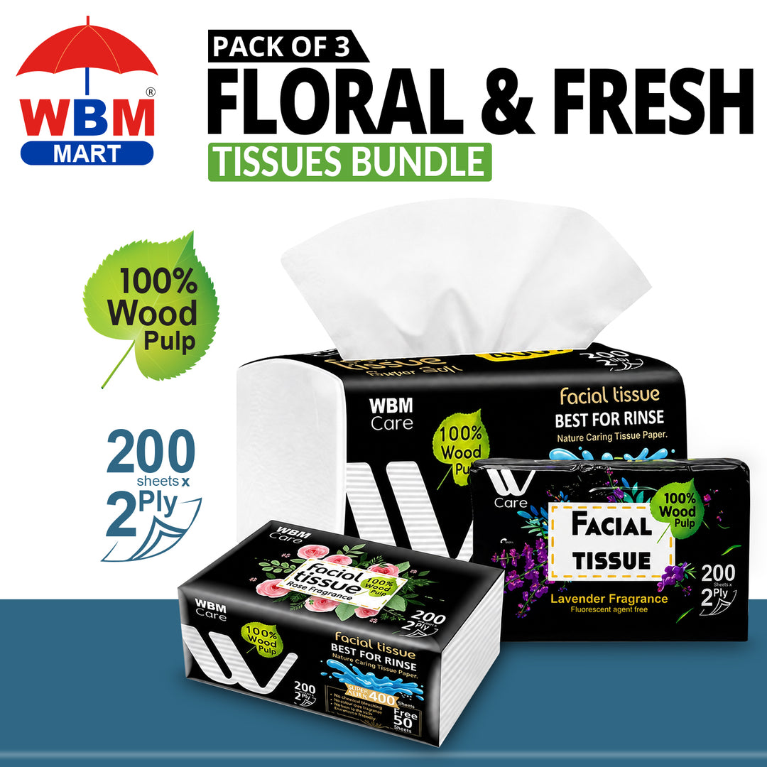 Pack of 3 - Floral &amp; Fresh Tissues Bundle | WBM Care