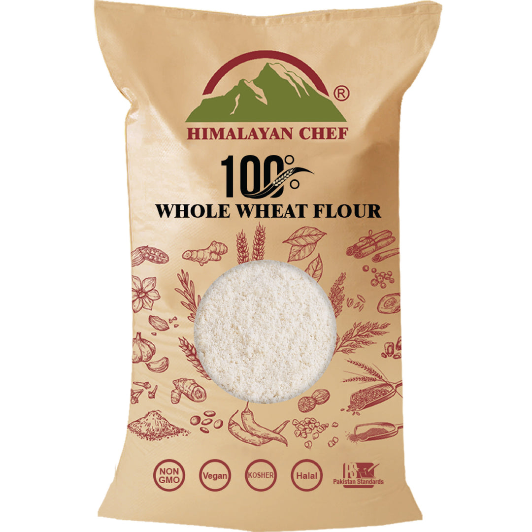 Whole Wheat Flour (Chakki Atta) - 40 lbs (18000g) | Himalayan Chef