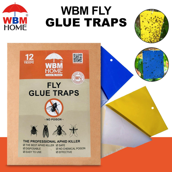 Fly Glue Traps - 12 Pcs | WBM Home