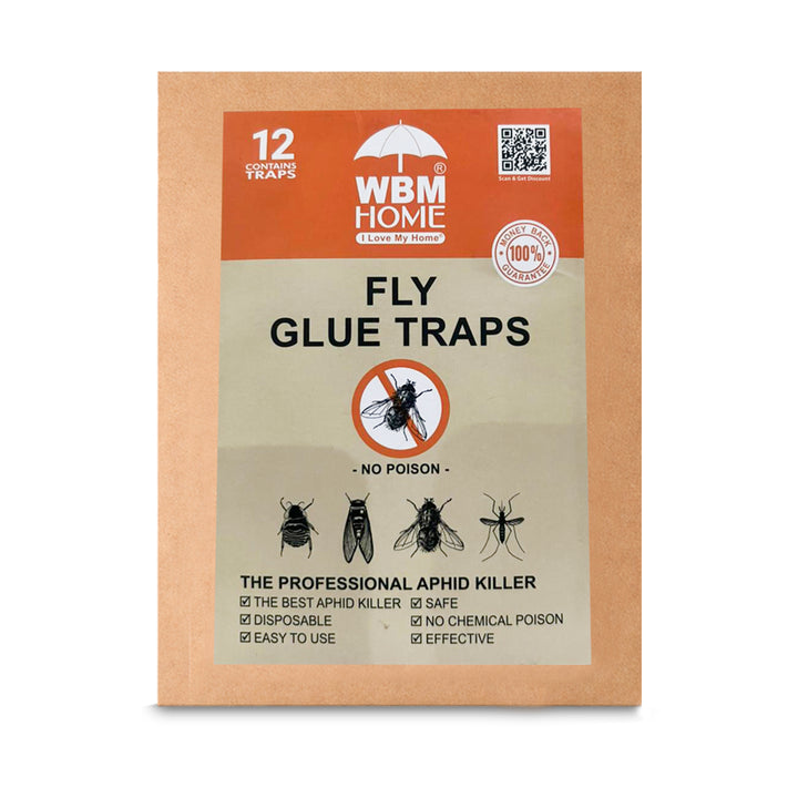 Fly Glue Traps - 12 Pcs | WBM Home