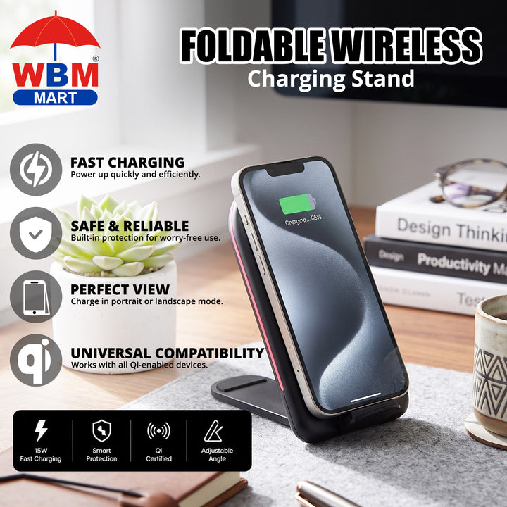 Foldable Wireless Charging Stand | WBM Smart