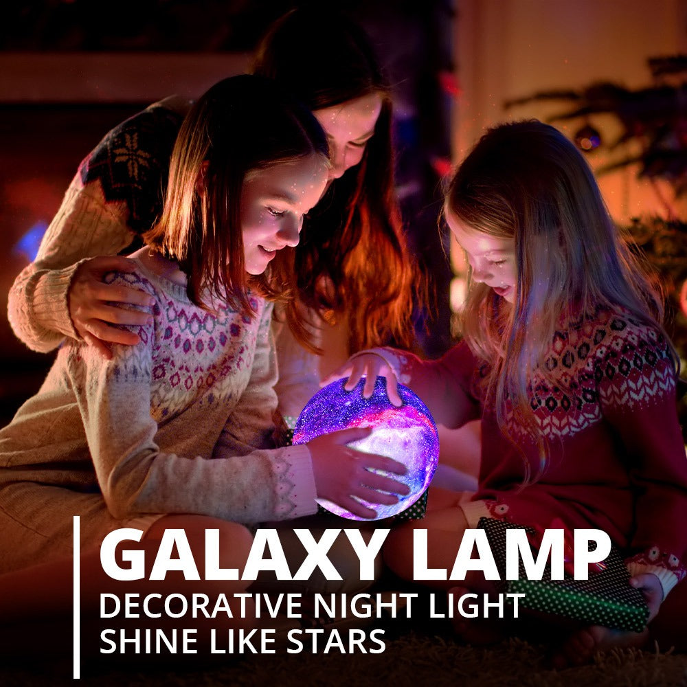 Galaxy Lamp, LED 3D Star Moon Light with Wood Stand | WBM Smart