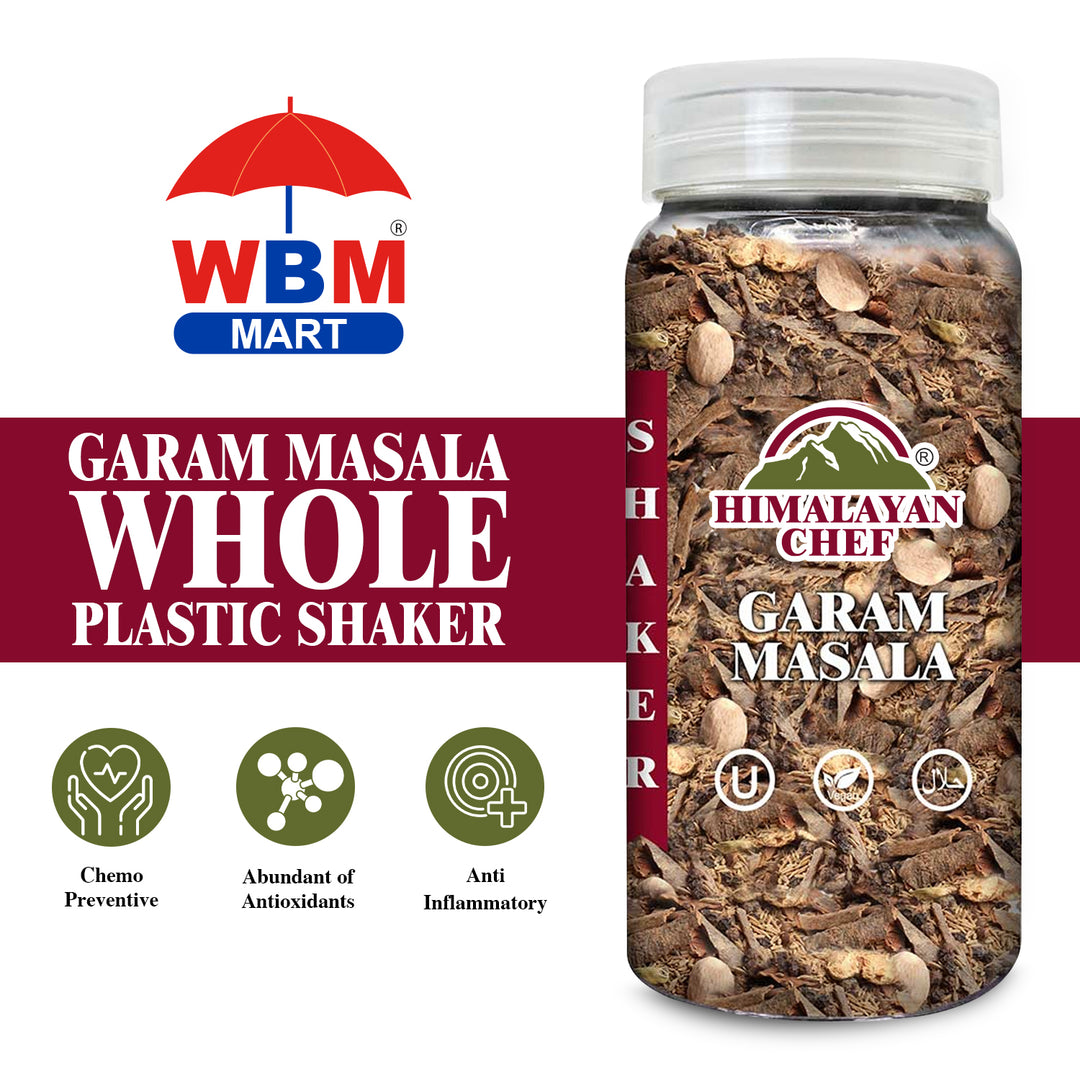 Garam Masala Whole Plastic Shaker - 0.33 lbs (150g) | Himalayan Chef