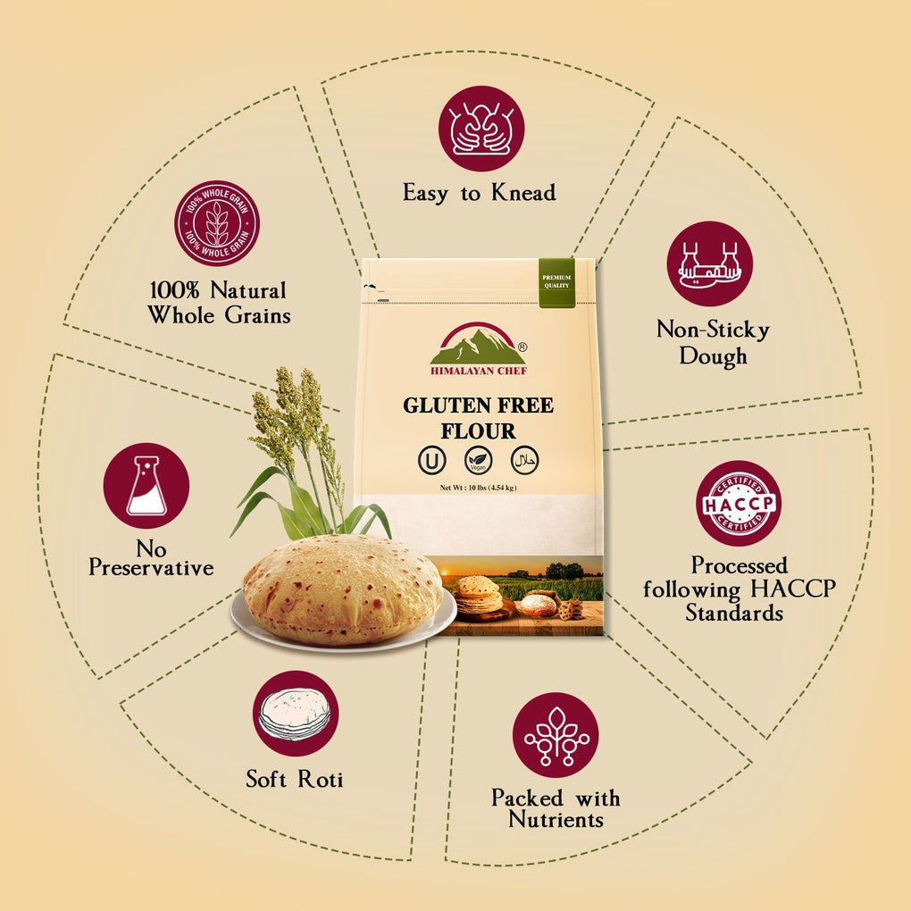 Gluten Free Flour (Atta) - 1.76 lbs (800g) | Himalayan Chef