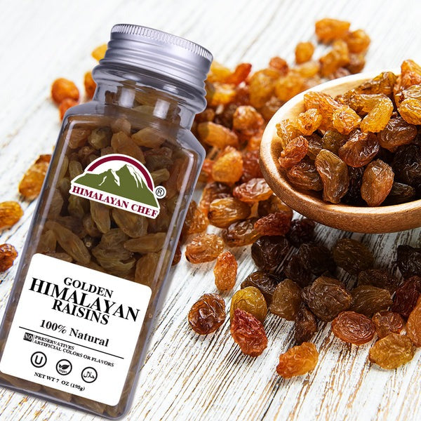 Golden Raisin Square Jar - 0.44 lbs (198g) | Himalayan Chef