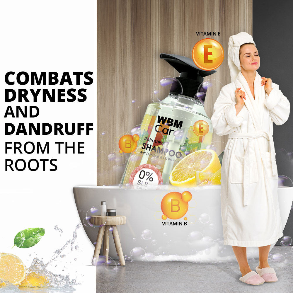 Anti-Dandruff Shampoo with Lemon &amp; Mint - 500 ml | WBM Care