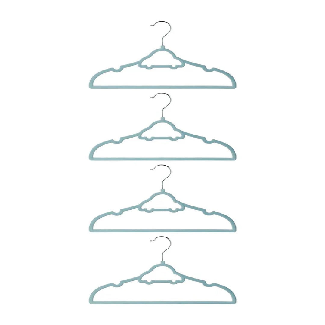 Kids Flocking Clothes Hangers Set – Little Car Design (4 Pcs) | WBM MART