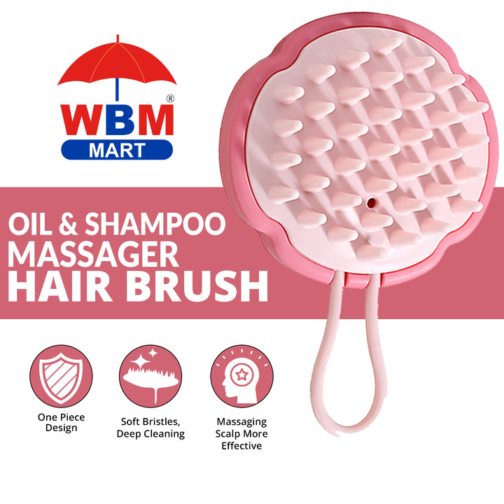 Oil and Shampoo Massager Hair Brush (Any Random Color) | WBM Care