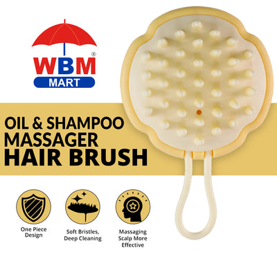 Oil and Shampoo Massager Hair Brush (Any Random Color) | WBM Care