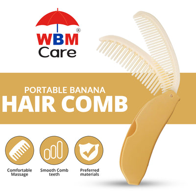 Portable Banana Hair Comb (Any Random Color) | WBM Care