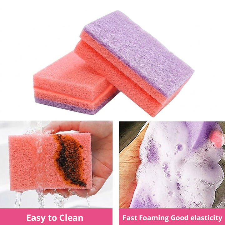 Heavy Duty Scrub Sponges Nail Saver - 2 Pcs (Any Random Color) | WBM Home