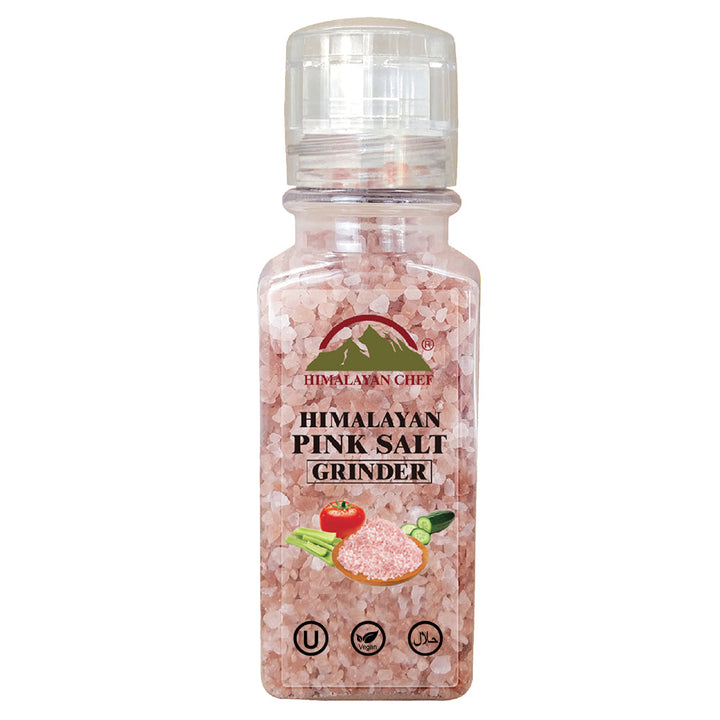 Pink Salt Square Glass Grinder - 368g | Himalayan Chef