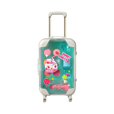 Suitcase-Shaped Makeup Kit  Dessert Theme Series (Blue)| WBM MART