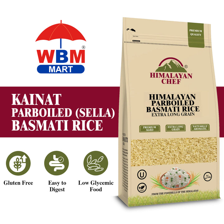 Kainat Parboiled (Sella) Basmati Rice - 10 lbs (4500g) | Himalayan Chef