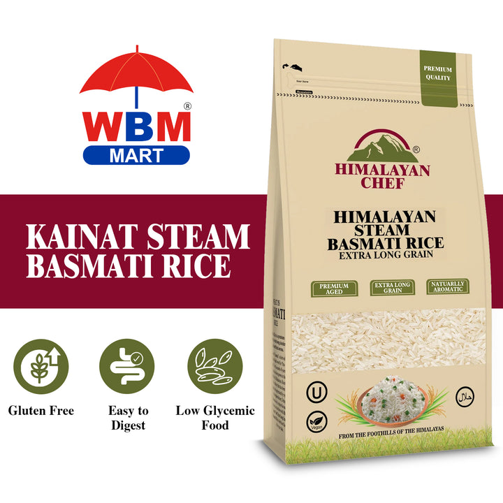 1121 Kainat Steam Basmati Rice - 10 lbs (4500g) | Himalayan Chef