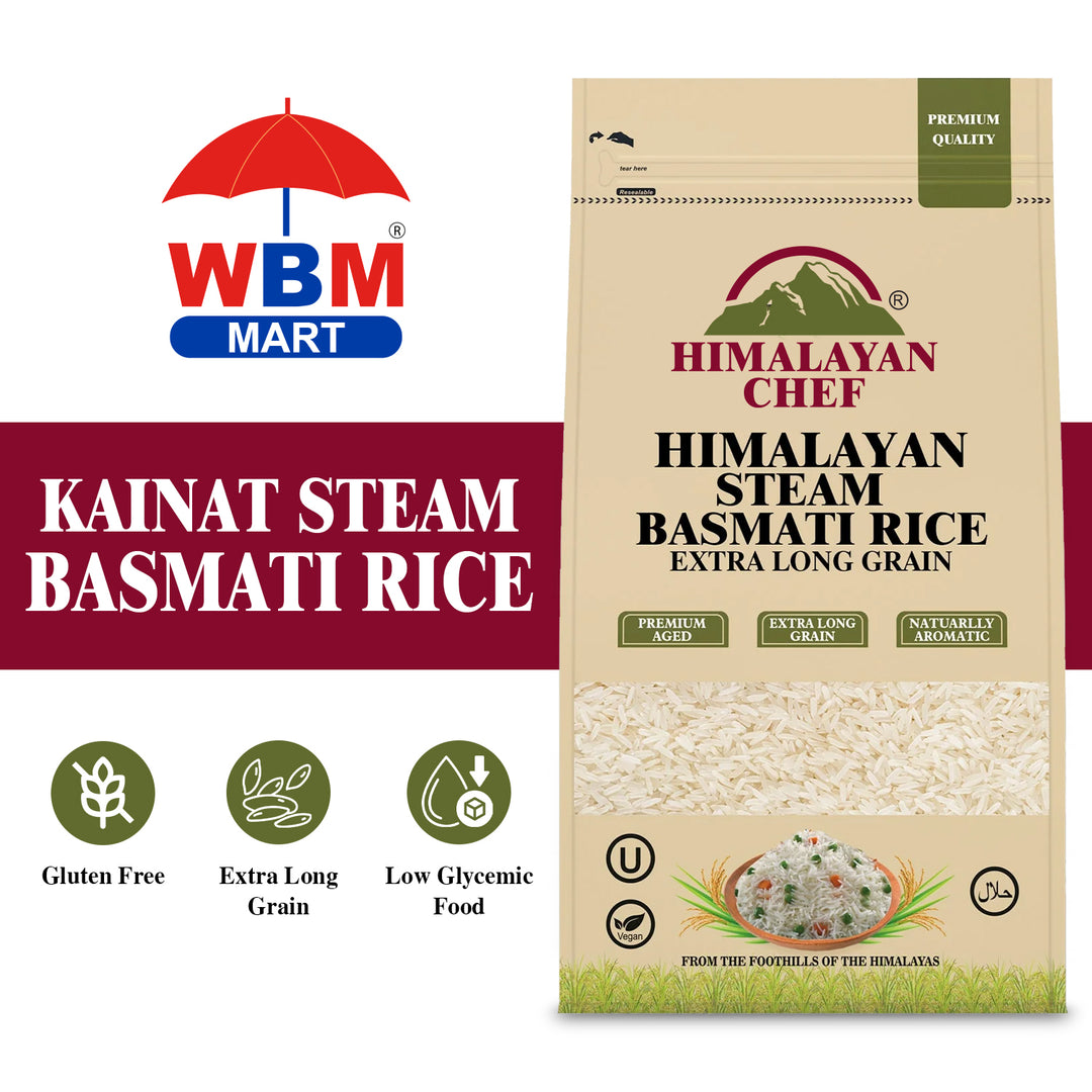 1121 Kainat Steam Basmati - 2 lbs (908g) | Himalayan Chef