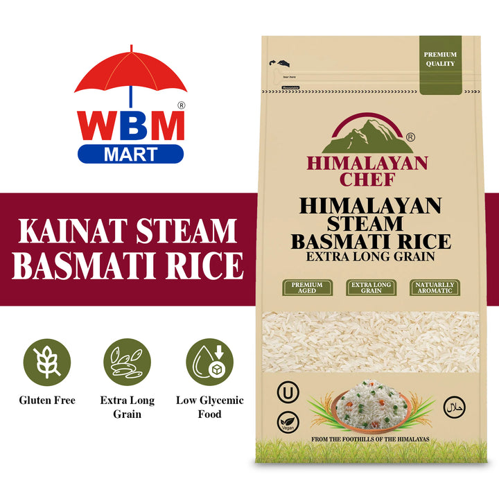 1121 Kainat Steam Basmati - 2 lbs (908g) | Himalayan Chef