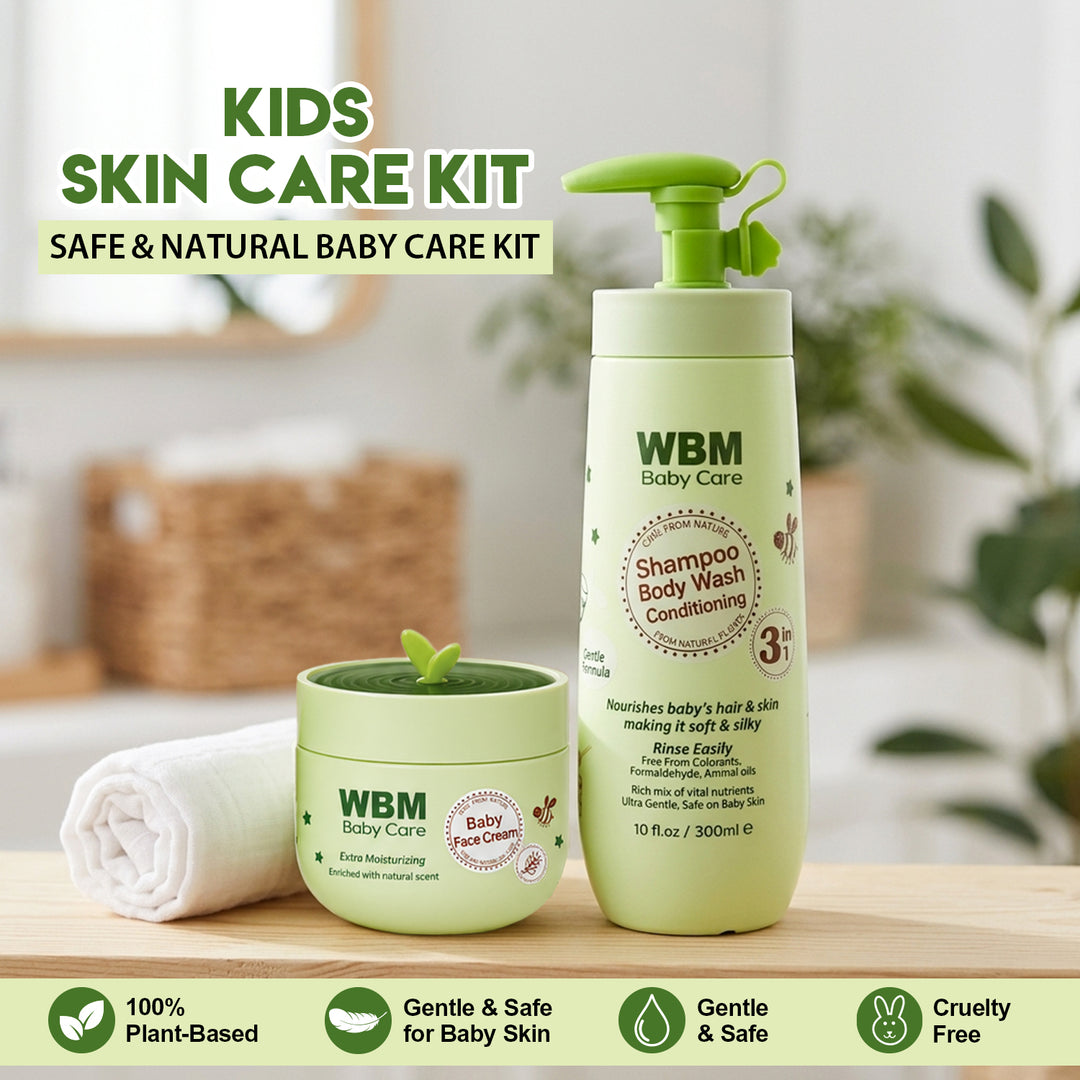 WBM Kids Skin Care Kit – Wash, Face Cream