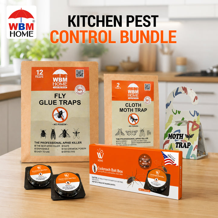 Kitchen Pest Control Kit – Cockroach, Fly &amp; Bait Trap Combo | WBM Mart