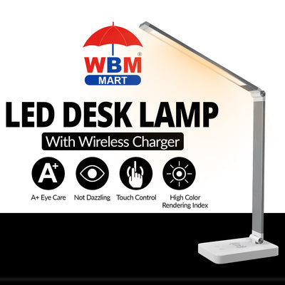 10 W Qi Wireless Fast Charger LED Desk Lamp | WBM Smart
