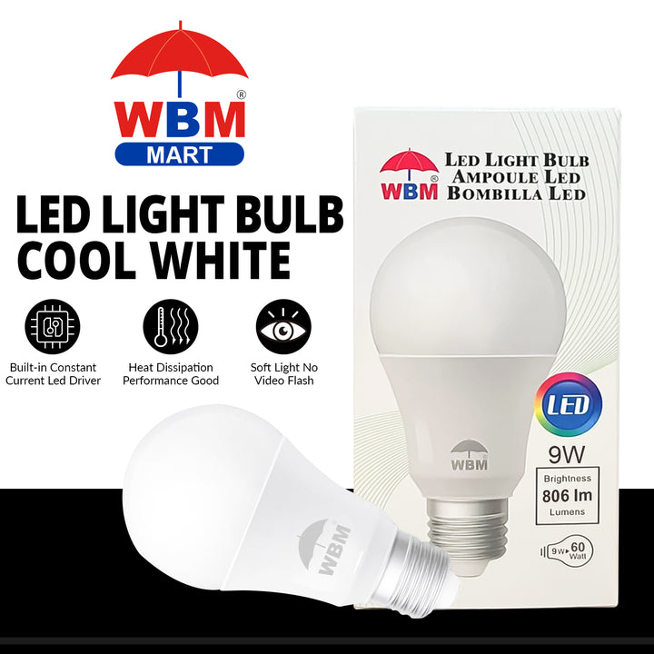 LED Light Bulb - Cool White (9W) | Himalayan Glow