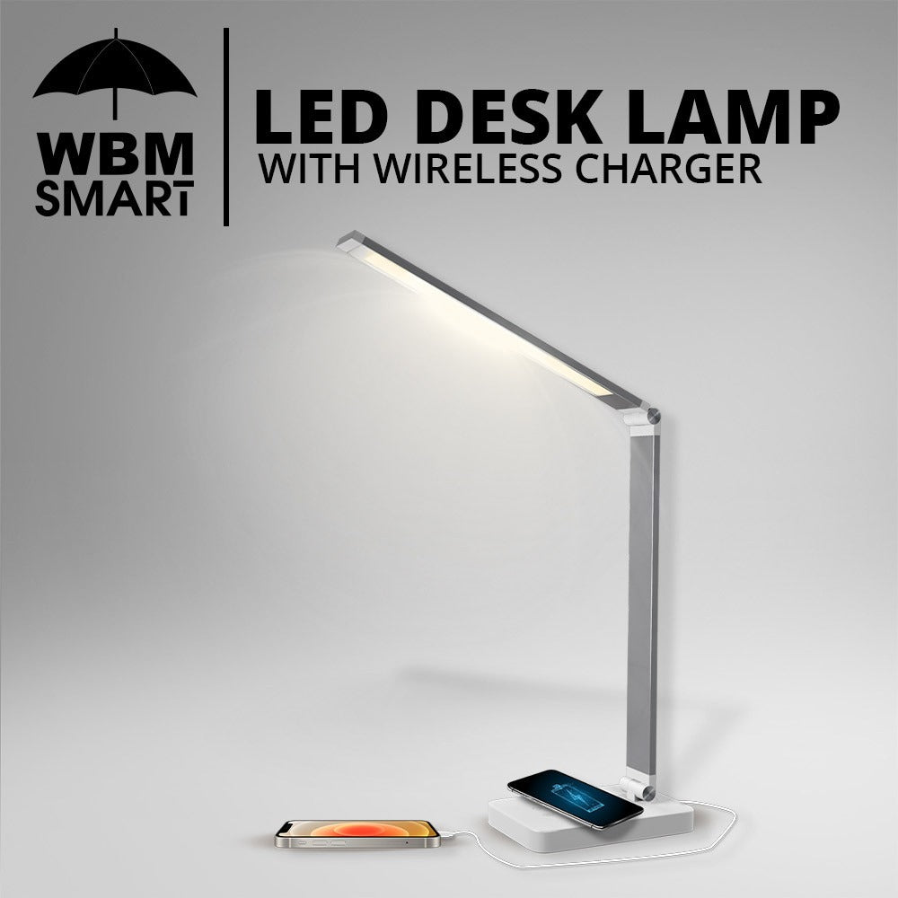 10 W Qi Wireless Fast Charger LED Desk Lamp | WBM Smart