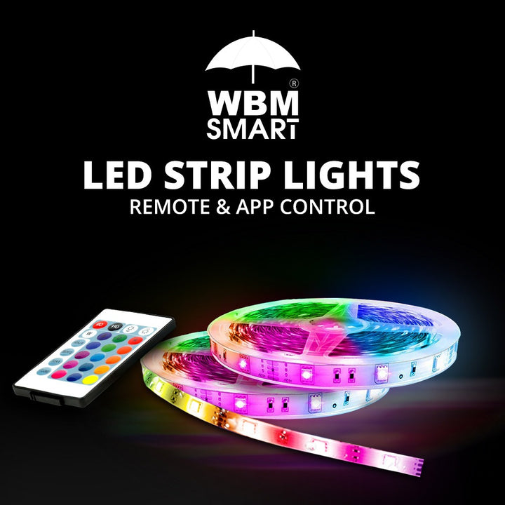 LED Strip Lights with Music Sync, Remote &amp; App Control | WBM Smart