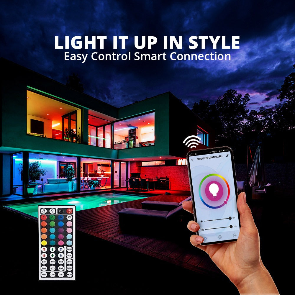 LED Strip Lights with Music Sync, Remote &amp; App Control | WBM Smart