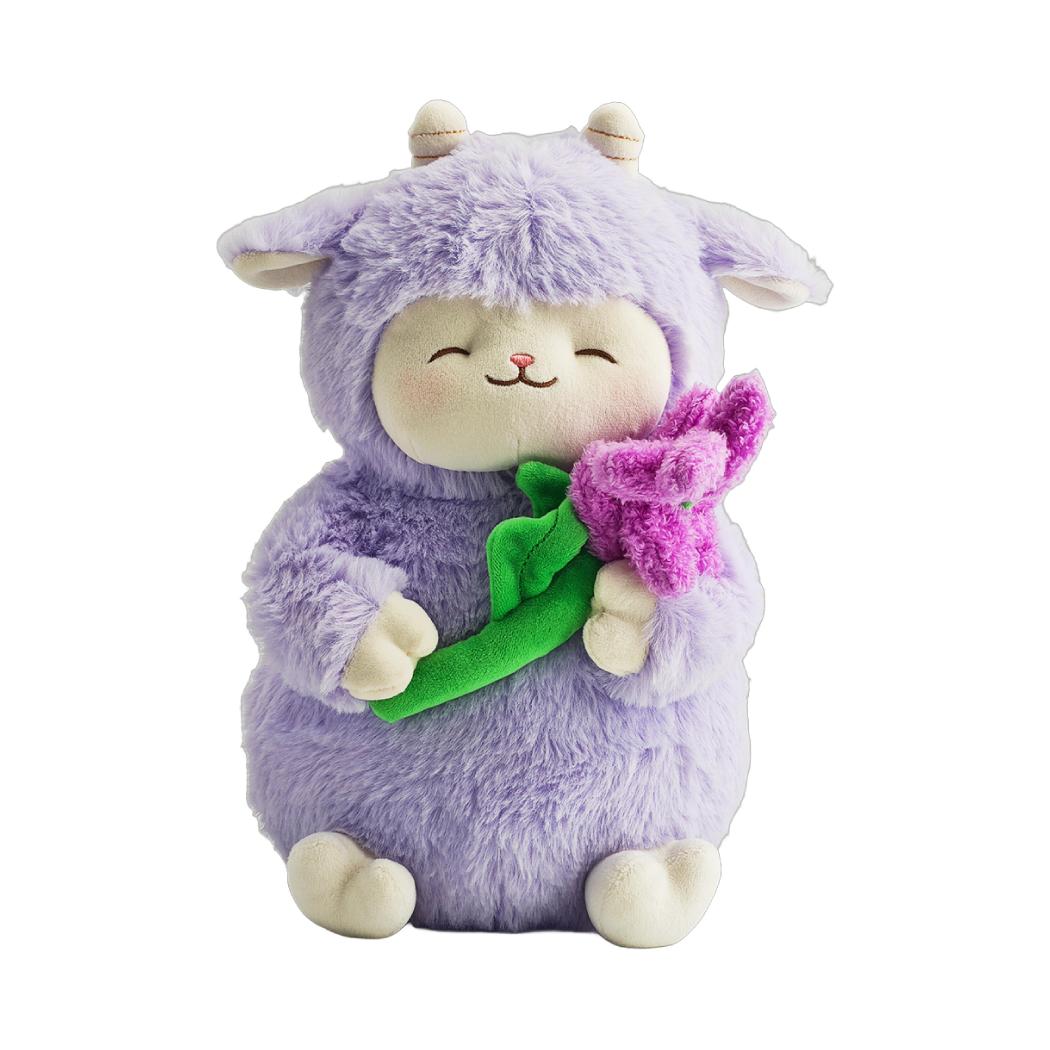 Cici Lamb Plush Toy with Lavender Flower 11in Any Random Color | WBM MART