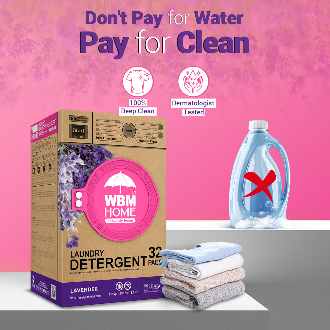 Laundry Pods (Lavender) Box - 32 Pcs | WBM Home
