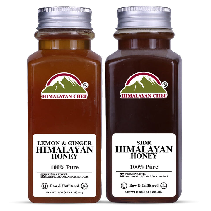 Lemon &amp; Ginger + Sidr Honey - 2 lbs (960g) | Pack of 2 - Himalayan Chef