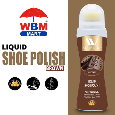 Liquid Shoe Polish Brown | 75ml - WBM Shoe Care