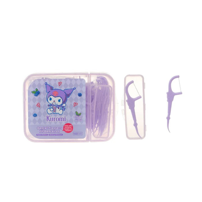 Kuromi Extra Fine Mint Dental Flossers – 150 Count Family Pack | WBM MART
