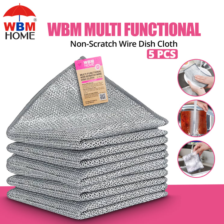 Multifunctional Non-Scratch Wire Dish Cloth - 5 Pcs | WBM Home