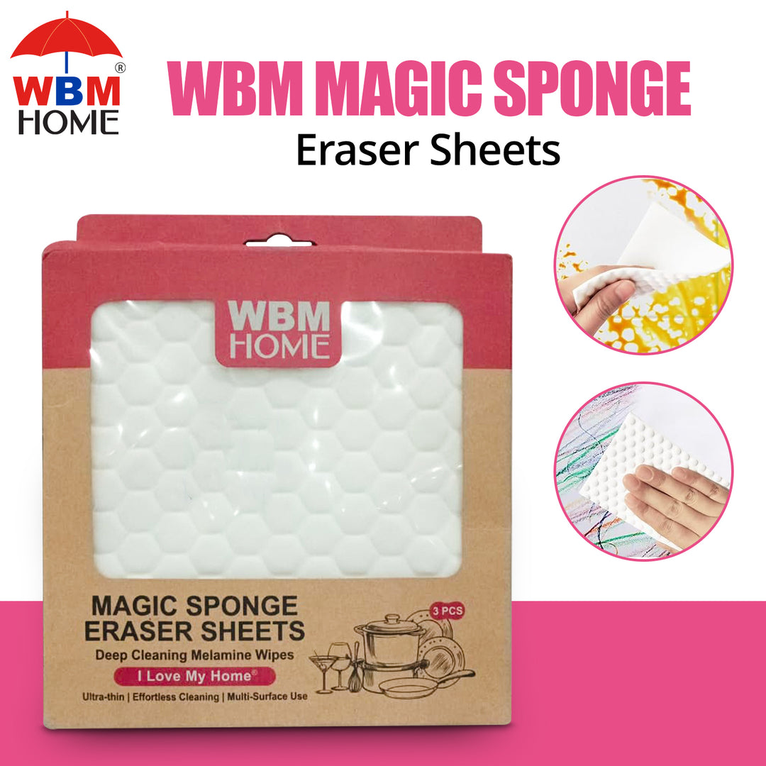 Magic Sponge Eraser Sheets - 3pcs | WBM Home