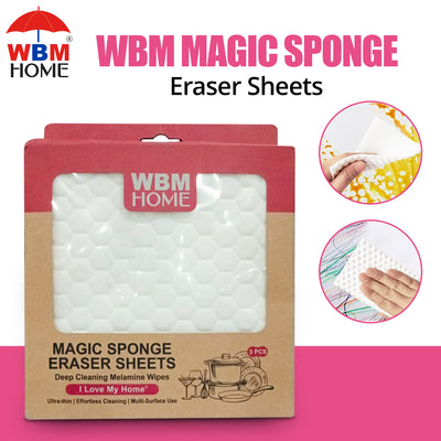 Magic Sponge Eraser Sheets - 3pcs | WBM Home