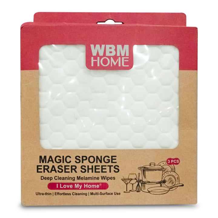 Magic Sponge Eraser Sheets - 3pcs | WBM Home