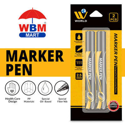 Marker Pen 2.5 mm - 2 Pcs | WBM World
