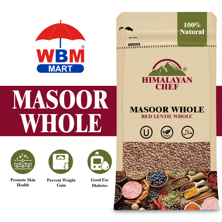 Masoor Whole - 2 lbs (908g) | Himalayan Chef