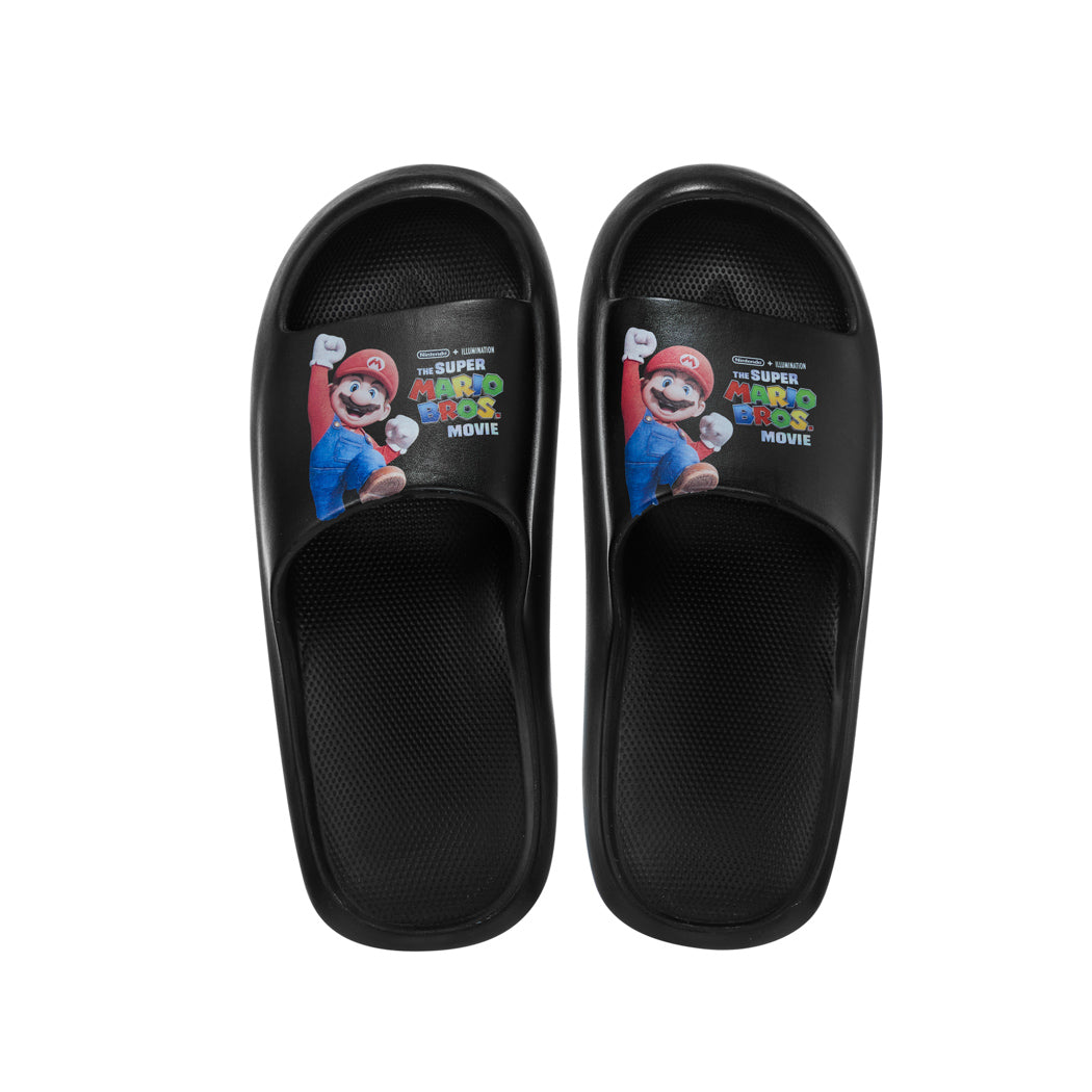 Men’s Super Mario Bros Collection Plush Bath Slippers Size 41–42 Black | WBM MART
