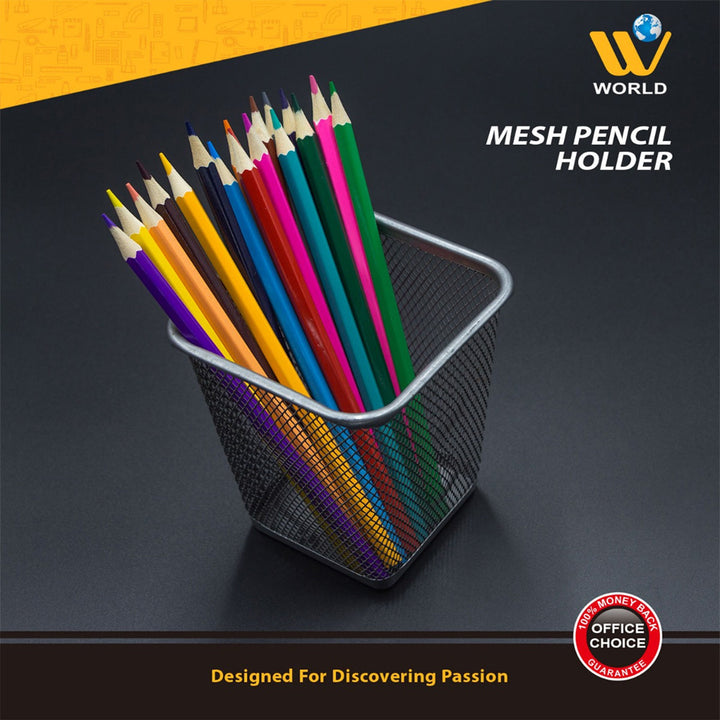 Mesh Pencil Holder - Black Color | WBM World
