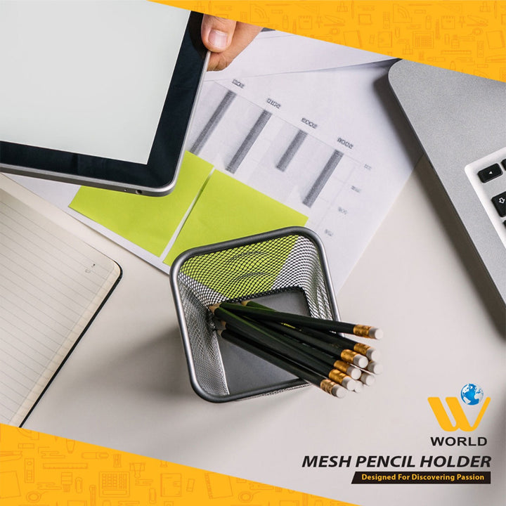 Mesh Pencil Holder - Black Color | WBM World