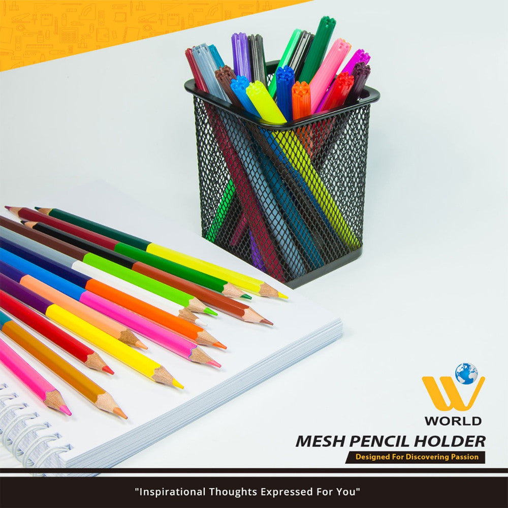 Mesh Pencil Holder - Black Color | WBM World