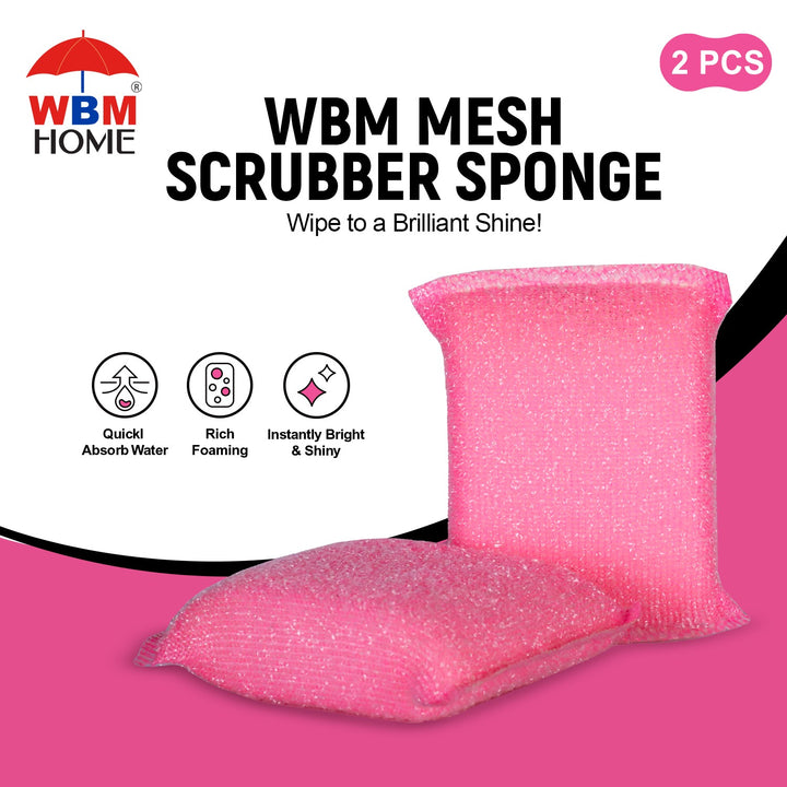 Dish Washing Mesh Sponge - 2 Pcs | WBM Home