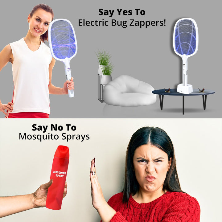 Mosquito &amp; Flying Insect Killer Racket &amp; Lamp 2-in-1 | WBM Smart