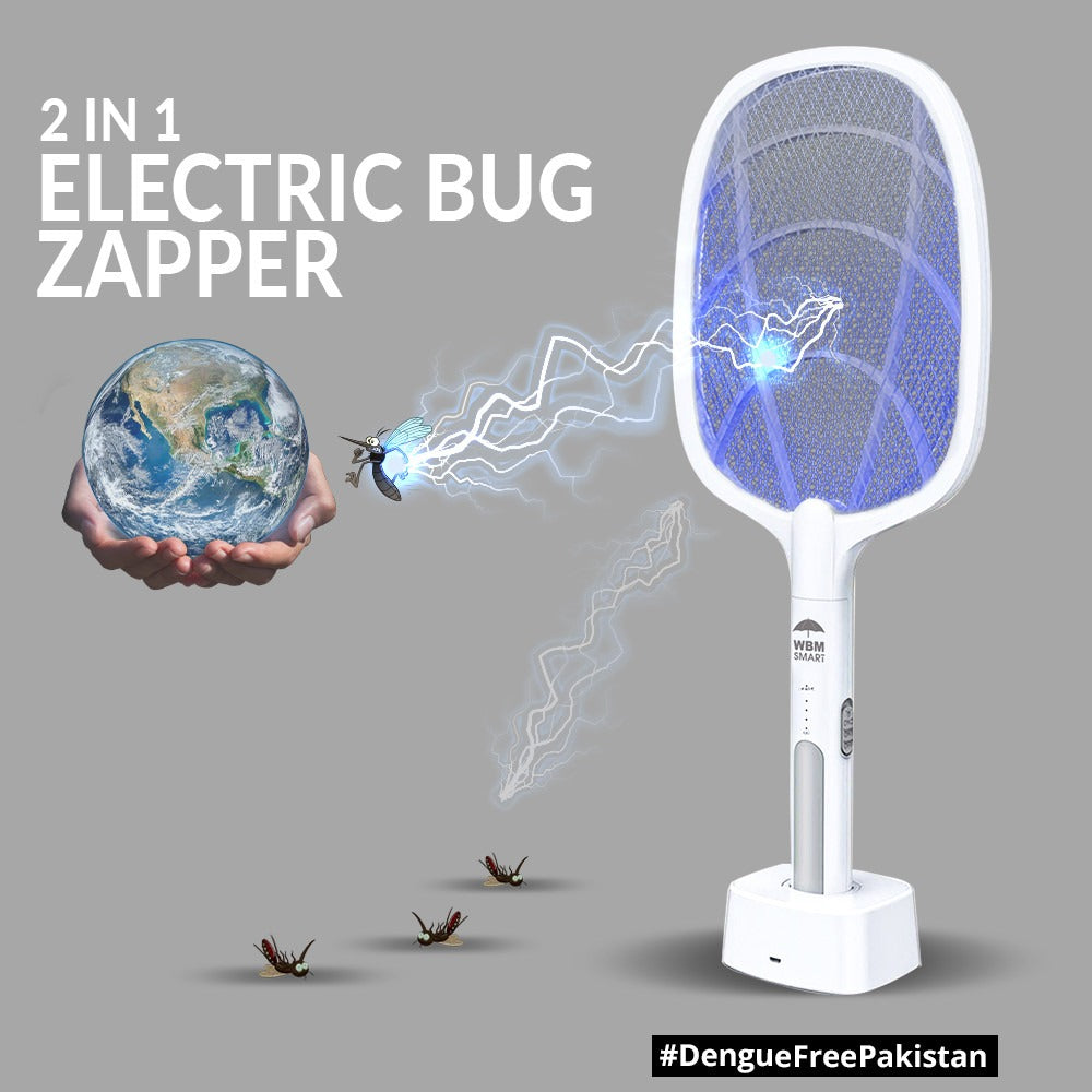 Mosquito &amp; Flying Insect Killer Racket &amp; Lamp 2-in-1 | WBM Smart
